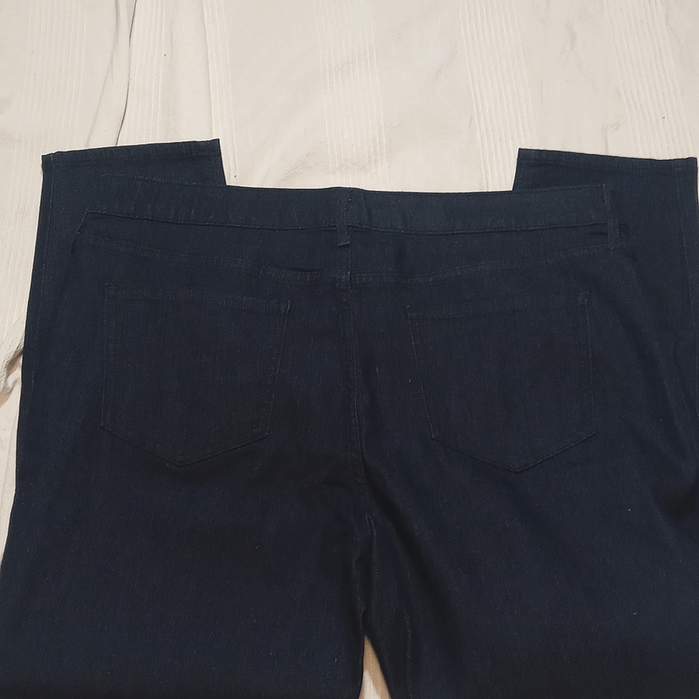 NWT OLD NAVY SUPER SKINNY JEANS WOMENS 16 PETITE MID RISE PANTS DARK BLUE - Picture 4 of 5